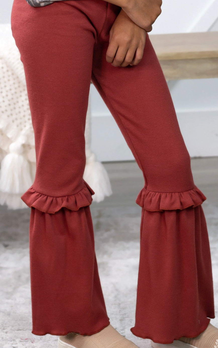 Girls Ruffle Flares