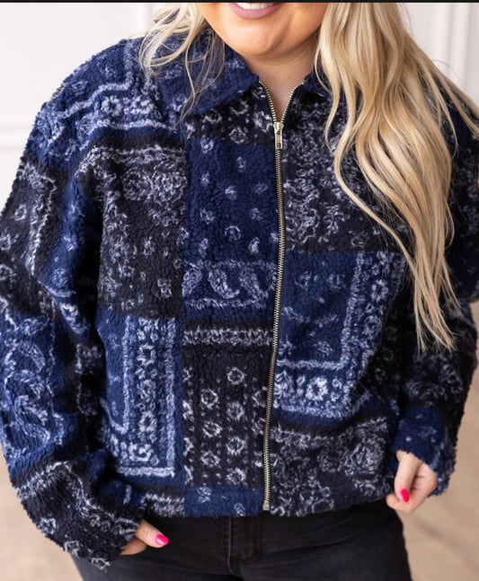 Blue Bandana Sherpa