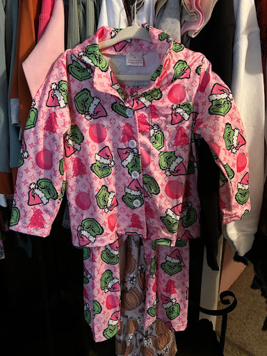 Pink Fancy Grinch PJ's